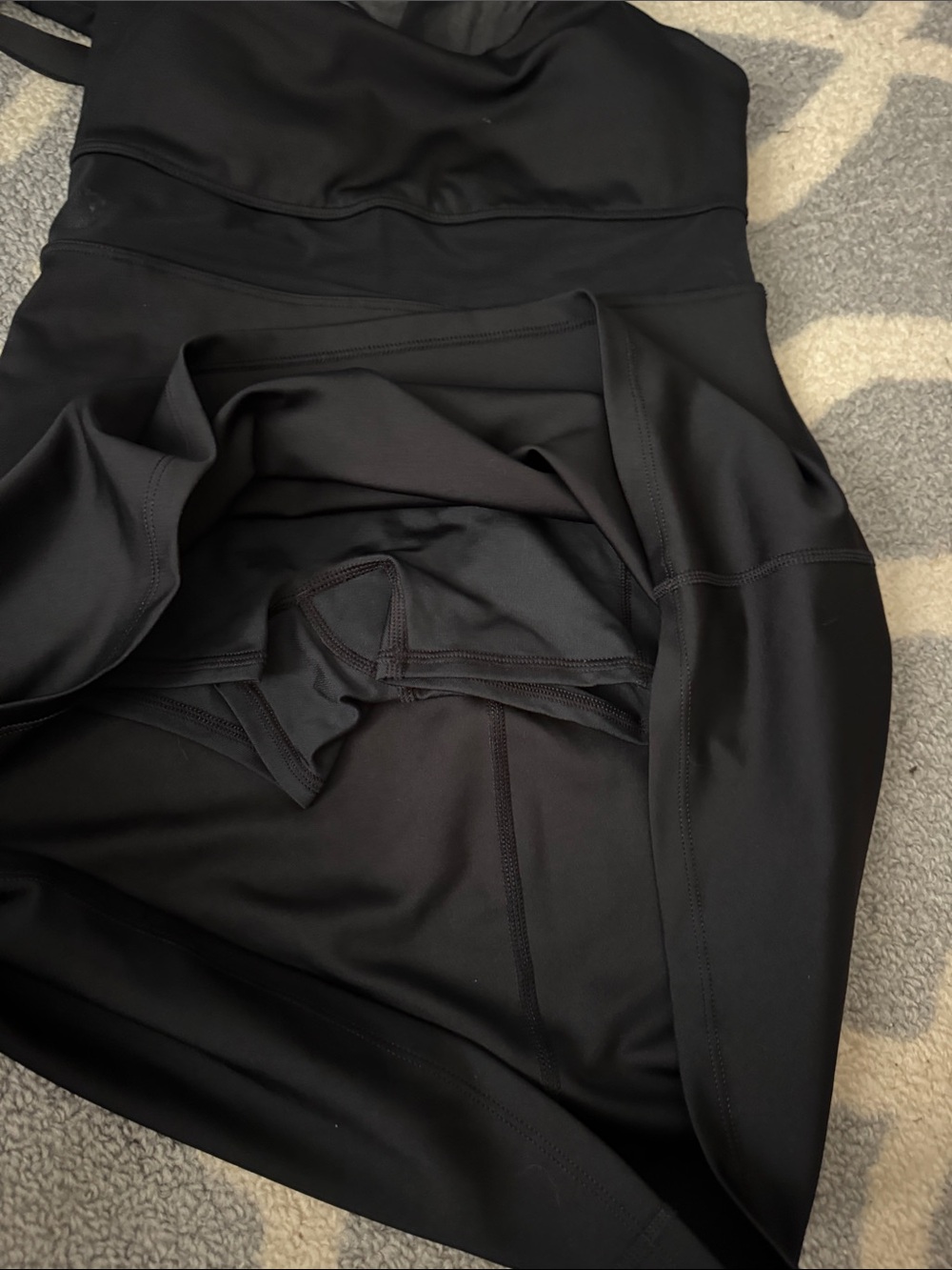 ALO Yoga Black Athletic Skater Dress with Supportive Bodice - Picture 5 of 5